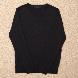 Classic Charcoal Grey V-Neck Sweater